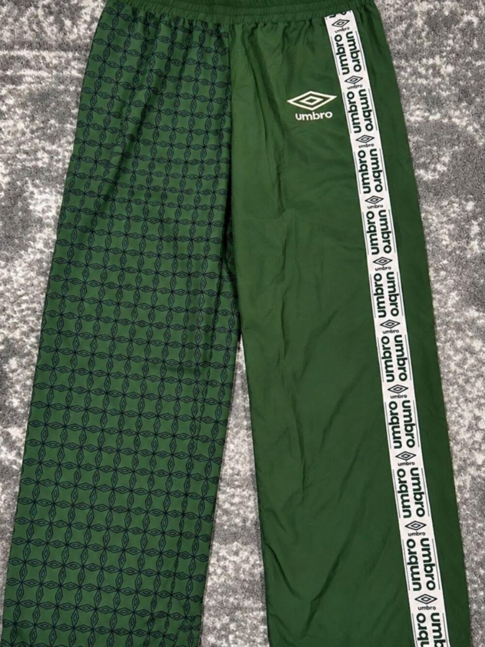 Umbro Green Diamond Pattern Tape Track Pants